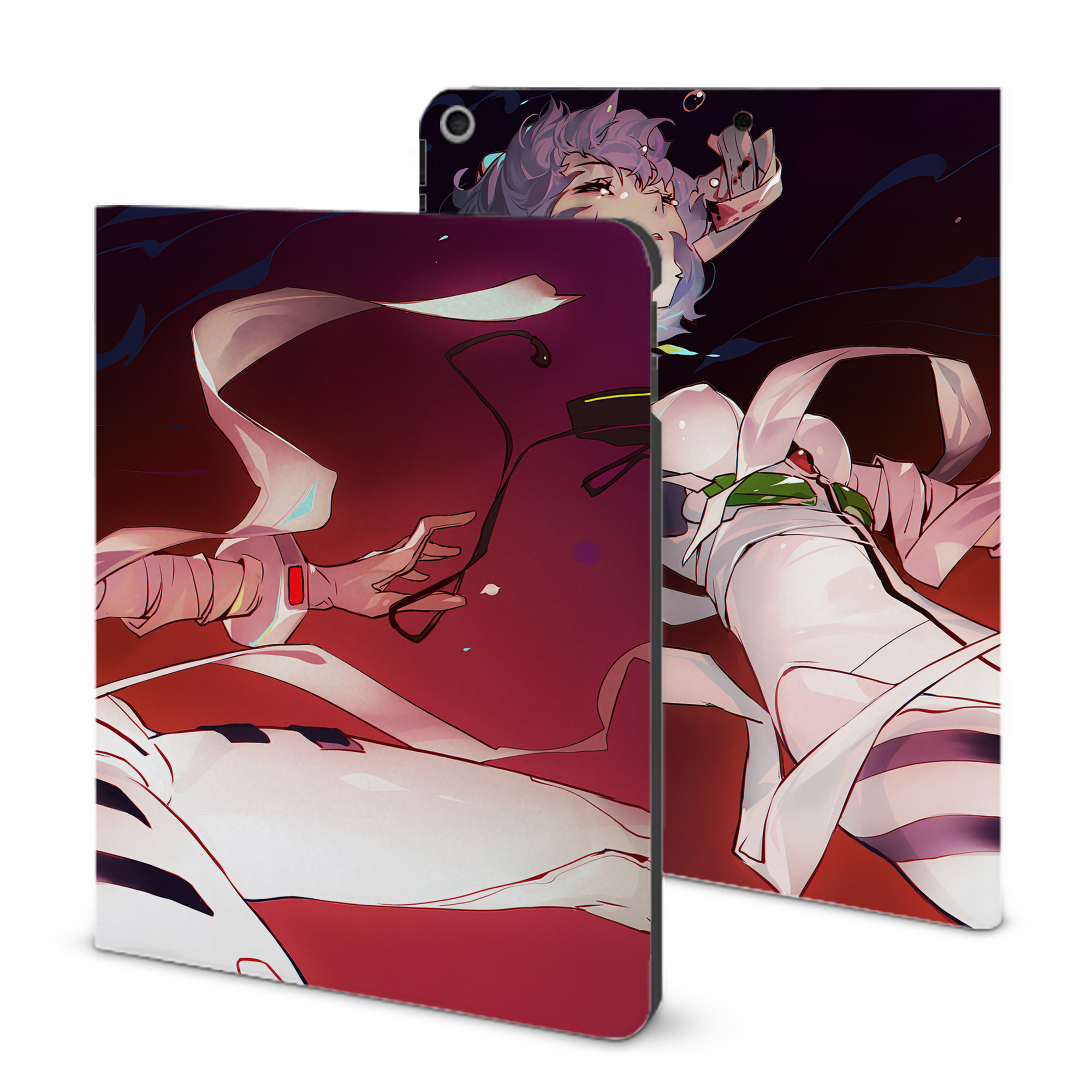（画像用） EVA 新世紀エヴァンゲリオン IPad ケース ブック型 PUレザー TPU 耐衝撃 軽量 薄型 ペン収納なし 全面保護 IPad 各モデル対応